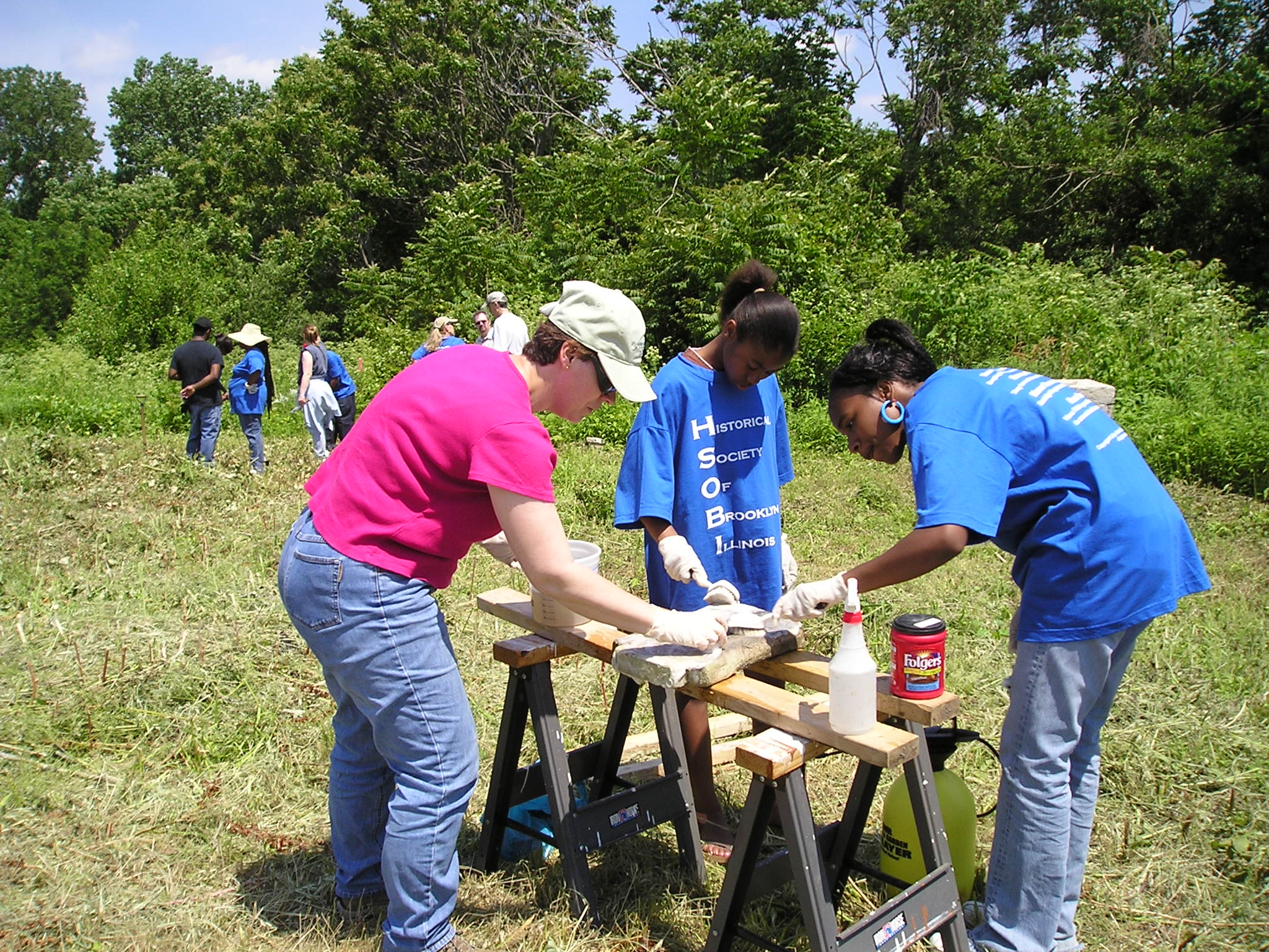 Restoration of the cemetery: Illinois State Archaeological Survey, University of Illinois