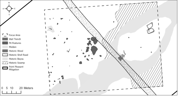 Figure 3. Portion of excavation results in a focused area at the village.